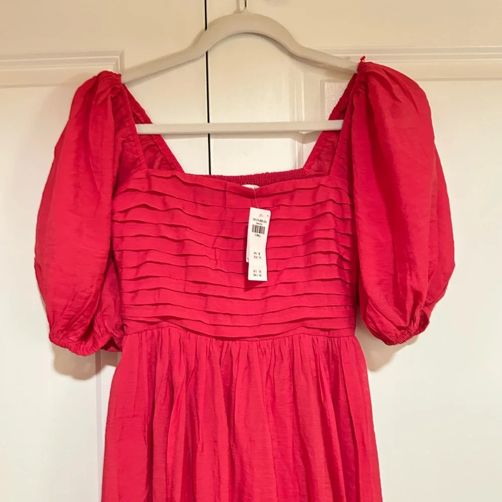 Abercrombie & Fitch Red Tiered Maxi Dress